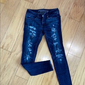 American Eagle super stretchy distressed jeans
